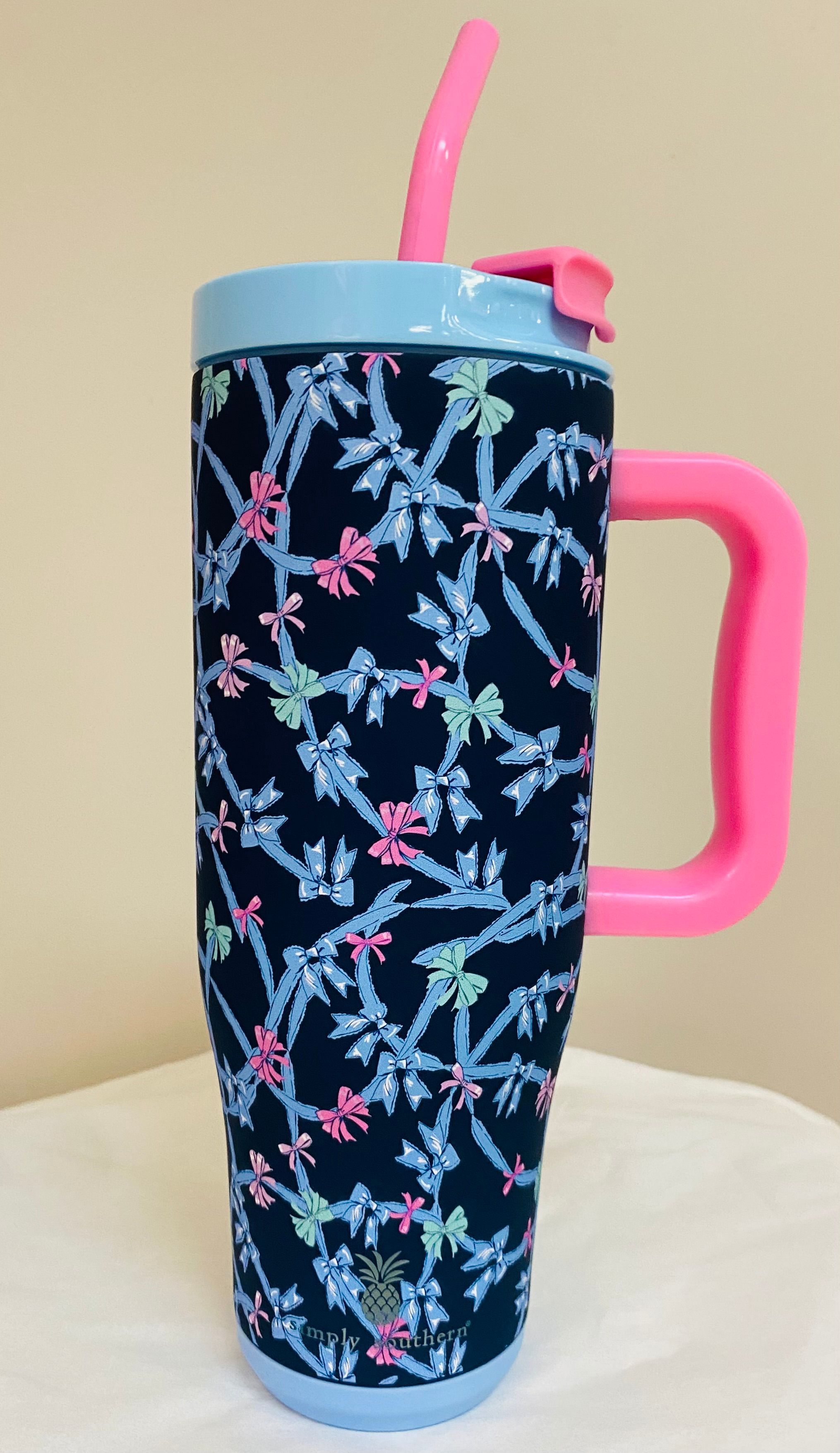 Simply Southern Navy Blue Bow Insulated Tumbler