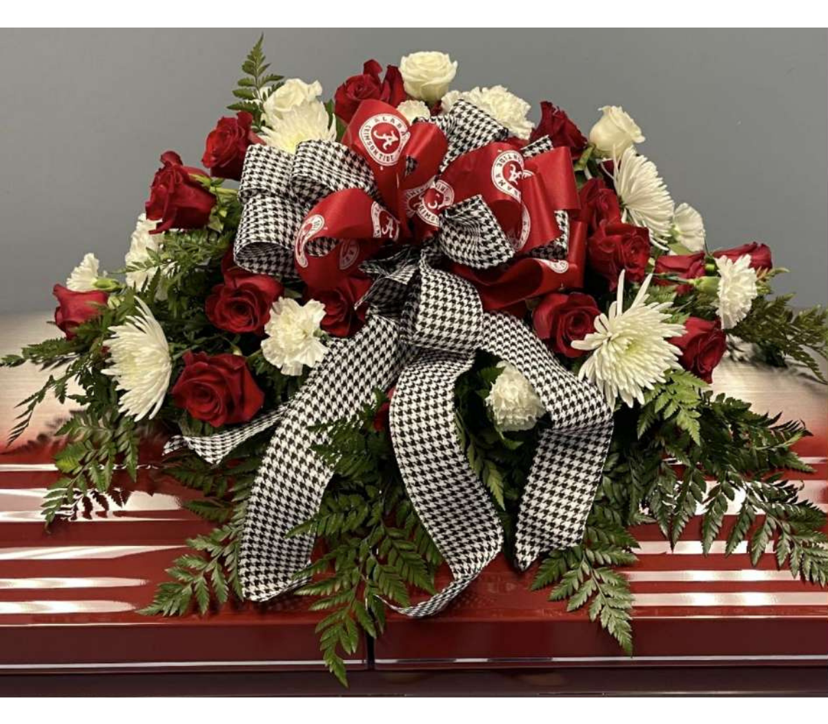 Crimson Casket Spray Crimson Casket Spray