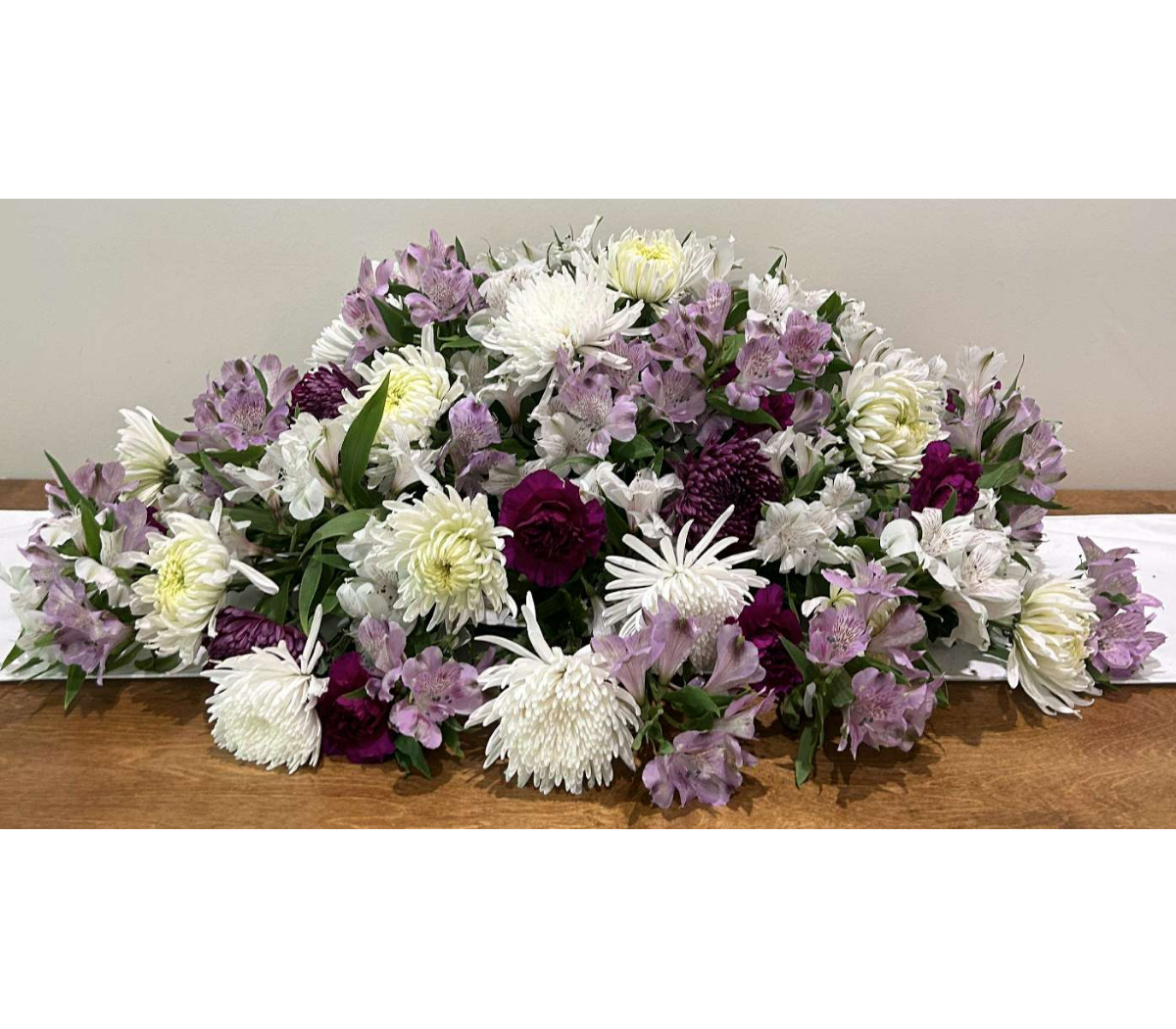 Purples casket spray Purples casket spray